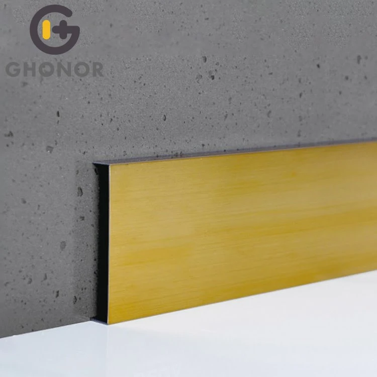 100mm Brushed Stainless Steel Skirting