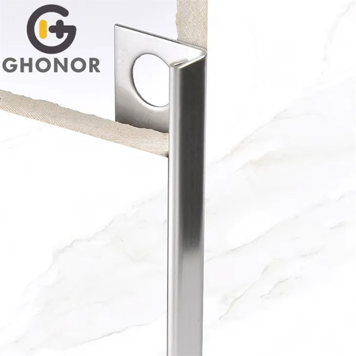brushed stainless steel tile trim