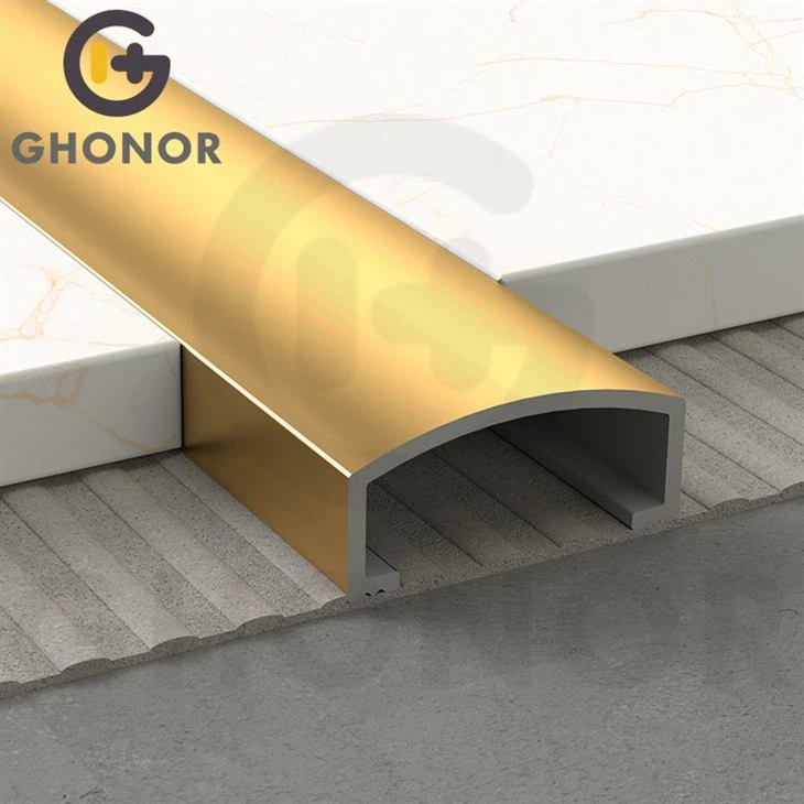 Aluminium u transition strip