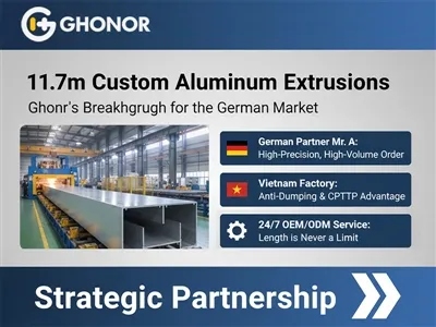 11.7m Custom Aluminum Extrusions: Ghonor’s Breakthrough For German Market