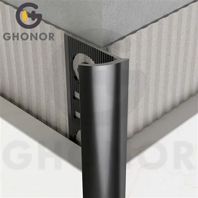 Black Round Edge Tile Trim