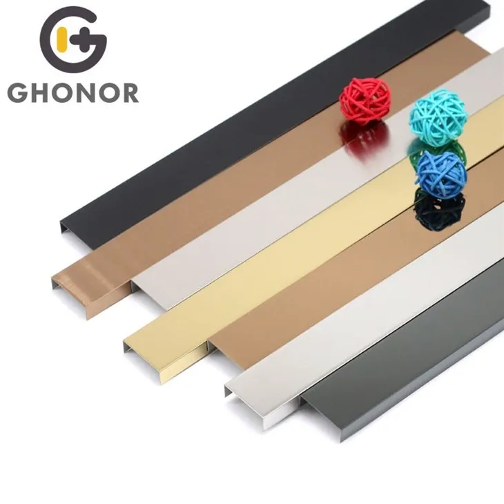 stainless steel U trim for cabinet